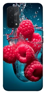 Чехол на Oppo A54 5G / A74 5G Малинка в воде фото 1 из 1
