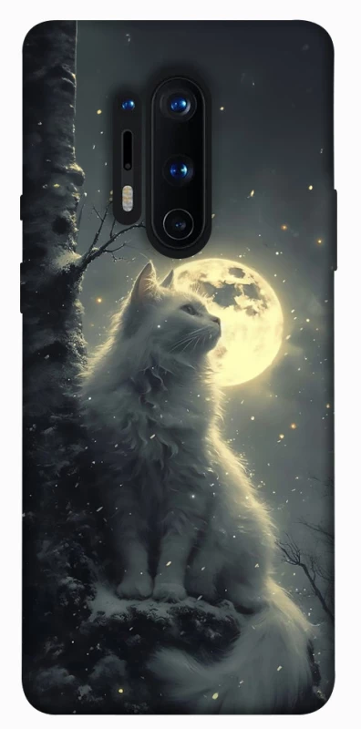 Чохол на OnePlus 8 Pro Кіт під місяцем фото 1 з 1