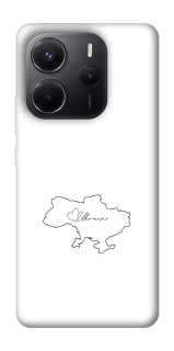 Чохол на Xiaomi Redmi Note 14 4G (Europe version) Ukraine map фото 1 з 1