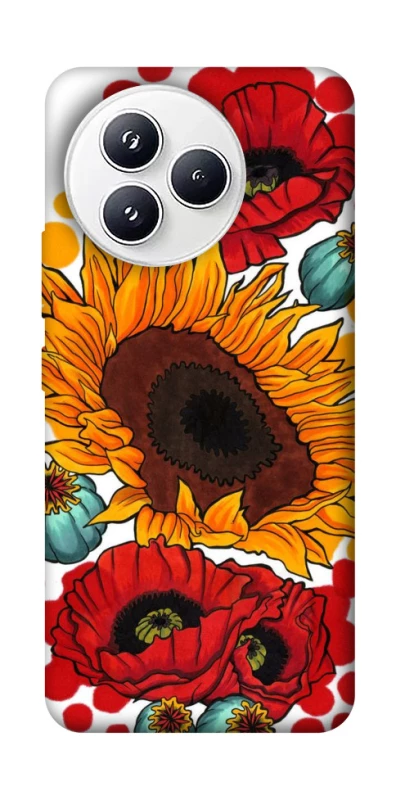Чохол на Xiaomi Civi 5 Pro Соняшники та маки фото 1 з 1