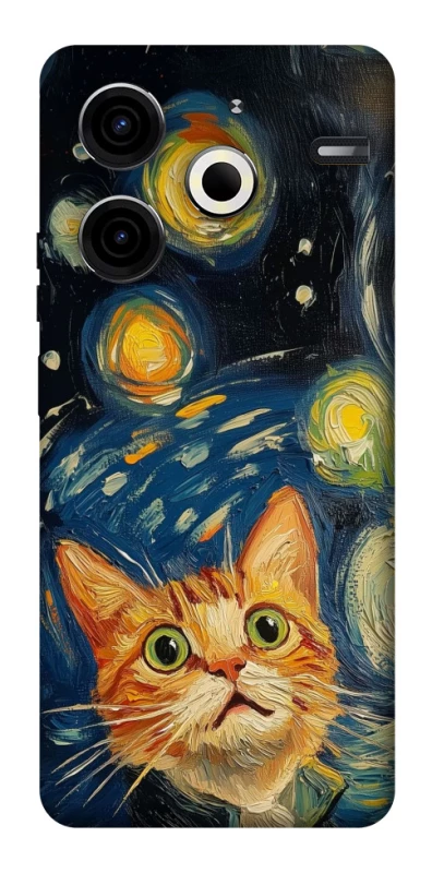 Чохол на TECNO Pova 6 Neo (LI6) paint cat фото 1 з 1