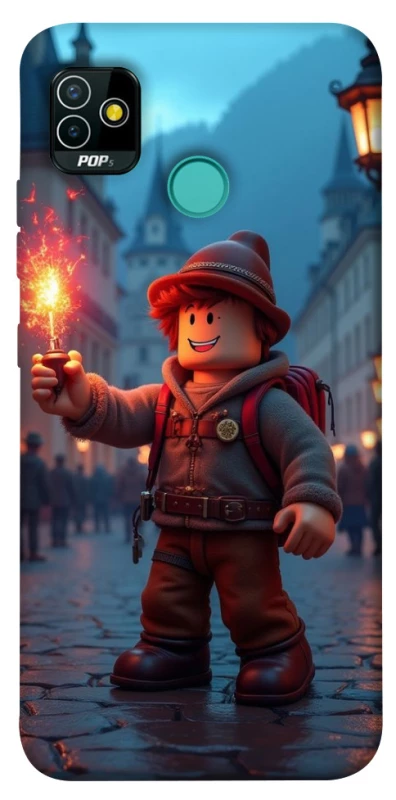 Чехол на TECNO POP 5 Roblox Fire Logo Blue Flames фото 1 из 1