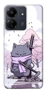 Чохол на Xiaomi Poco C65 Samurai cat фото 1 Чохол на Xiaomi Poco C65 Samurai cat фото 1 з 1