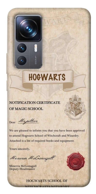 Чехол на Xiaomi 12T / 12T Pro The Hogwarts acceptance letter фото 1 из 1