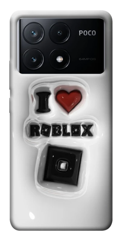 Чохол на Xiaomi Poco X6 I love Roblox фото 1 з 1