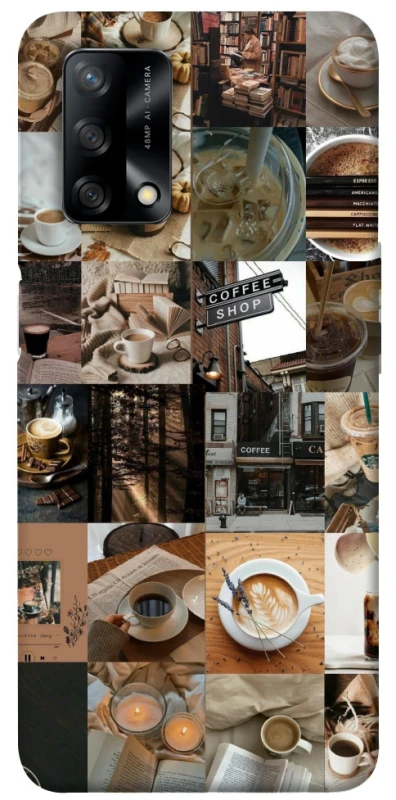 Чохол на Oppo A74 4G Coffee collage ver.3 фото 1 з 1