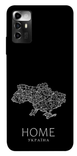 Чехол на ZTE Blade A72 Ukraine black map фото 1 из 1