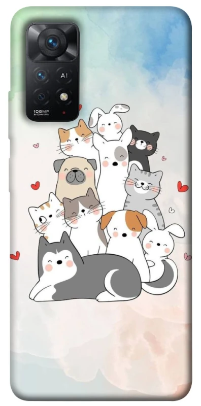 Чехол на Xiaomi Redmi Note 12 Pro 4G Funny Pets ver.2 фото 1 из 1