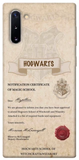 Чохол на Samsung Galaxy Note 10 The Hogwarts acceptance letter фото 1 з 1