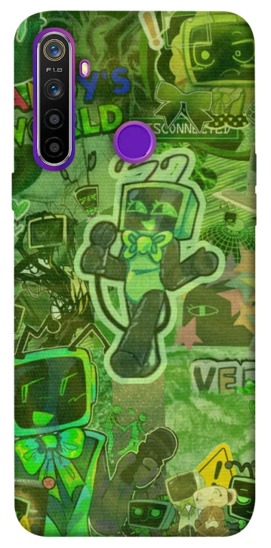 Чохол на Realme 5 Dandysworld tv green theme фото 1 з 1