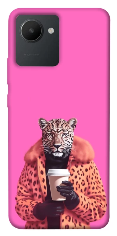 Чехол на Realme C30s Леопард с кофе фото 1 из 1