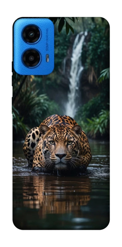 Чохол на Motorola Moto G45 Leopard in water фото 1 з 1