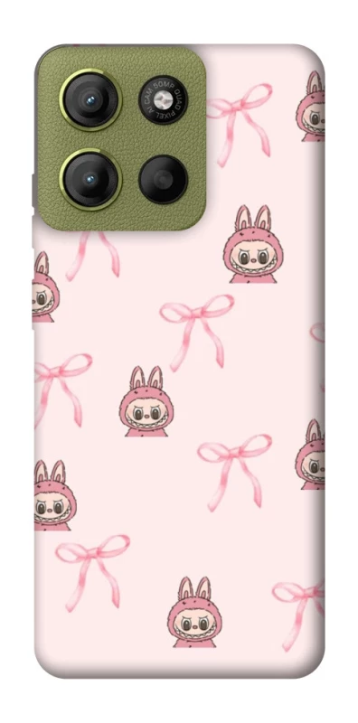 Чохол на Motorola Moto G15 4G Pink bows and Labubus фото 1 з 1