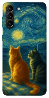 Чехол на Samsung Galaxy S21+ Cats under the stars фото 1 из 1