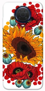 Чехол на Nokia G20 / G10 / 6.3 Подсолнечники и маки фото 1 из 1