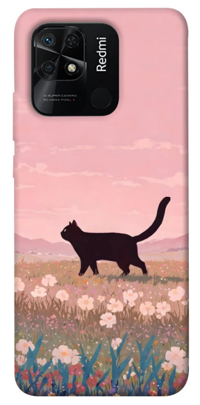 Чохол на Xiaomi Redmi 10C cat on a field фото 1 з 1