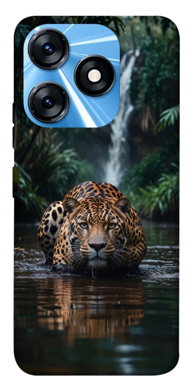Чехол на TECNO Spark 10 Leopard in water фото 1 из 1