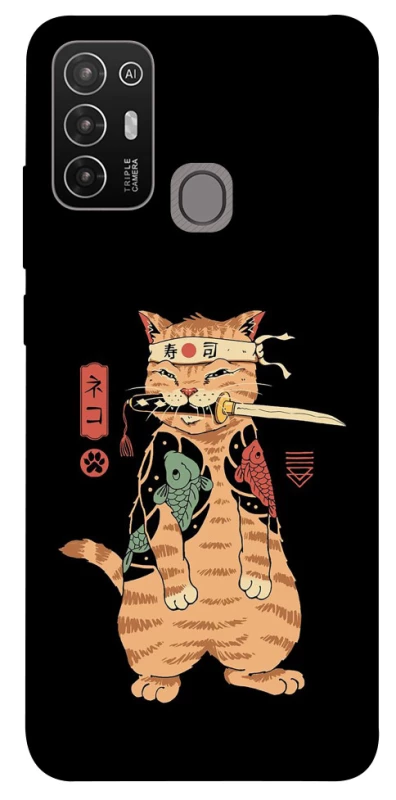 Чехол на ZTE Blade A52 Кот-самурай фото 1 из 1