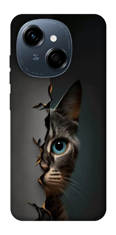 Чехол на TECNO Spark Go 1 Кот-подглядыватель v2 фото 1 из 1