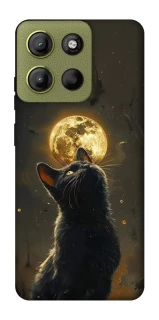 Чохол на Motorola Moto G15 4G Кіт під місяцем v2 фото 1 з 1