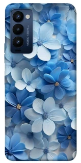 Чехол на TECNO Camon 18 Синие цветы фото 1 из 1