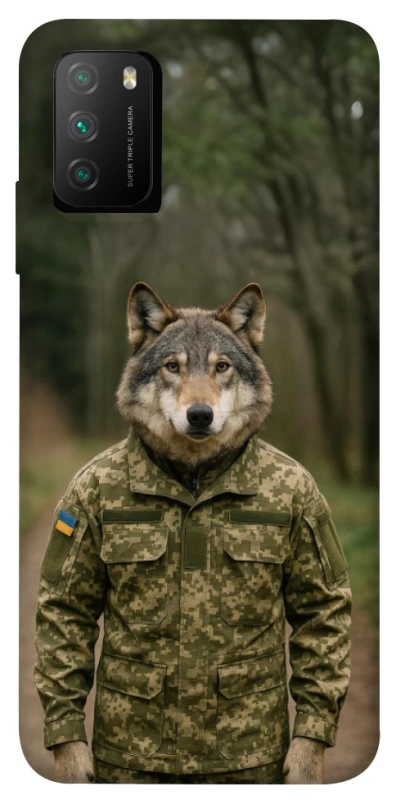 Чохол на Xiaomi Poco M3 Вовк захисник фото 1 з 1