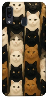 Чехол на Samsung Galaxy A20 / A30 Colorful Cat Collage фото 1 Чехол на Samsung Galaxy A20 / A30 Colorful Cat Collage фото 1 из 1