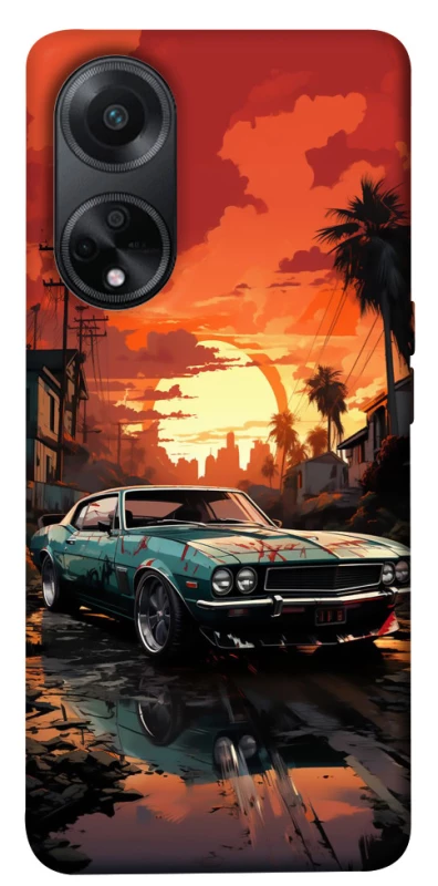 Чехол на Oppo A98 Car at sunset фото 1 из 1