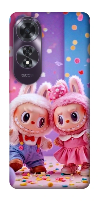 Чохол на Oppo A60 Labubu twins ver.3 фото 1 з 1