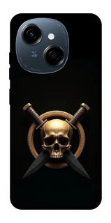 Чехол на TECNO Spark Go 1 Golden Skull фото 1 из 1