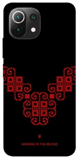 Чохол на Xiaomi Mi 11 Lite Чорно-червона вишиванка фото 1 з 1