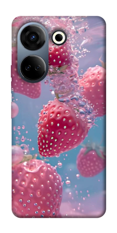 Чехол на TECNO Camon 20 Pro (CK7n) Клубника в воде фото 1 из 1