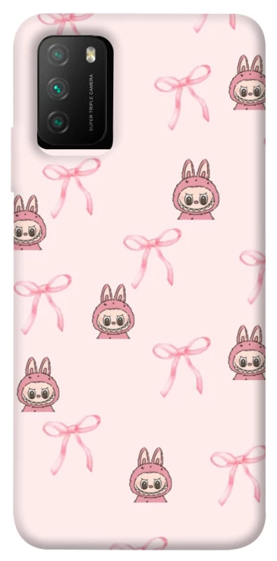 Чохол на Xiaomi Poco M3 Pink bows and Labubus фото 1 з 1