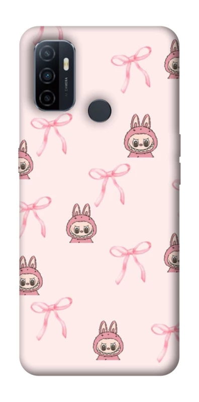 Чехол на Oppo A53 / A32 / A33 Pink bows and Labubus фото 1 из 1