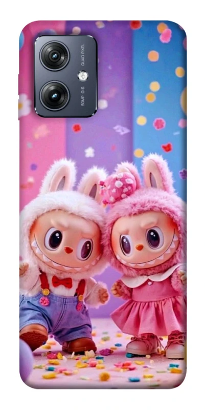 Чохол на Motorola Moto G54 Labubu twins ver.3 фото 1 з 1