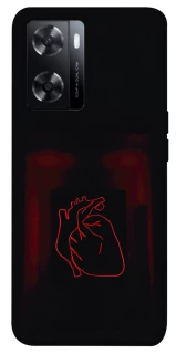 Чехол на Oppo A77s Красное сердце фото 1 из 1