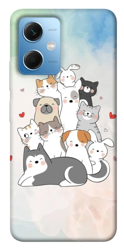 Чохол на Xiaomi Redmi Note 12 5G Funny Pets ver.2 фото 1 з 1