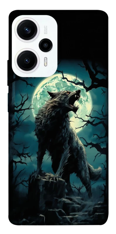 Чохол на Xiaomi Poco F5 / Note 12 Turbo Вовк під місяцем фото 1 з 1