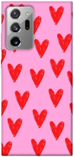 Чехол на Samsung Galaxy Note 20 Ultra Red hearts 2 фото 1 из 1