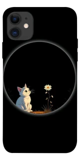 Чехол на Apple iPhone 11 (6.1") Cat and flower фото 1 из 1