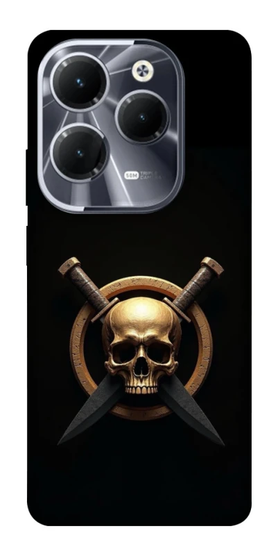 Чохол на Infinix Hot 40 Golden Skull фото 1 з 1