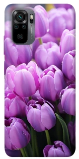 Чехол на Xiaomi Redmi Note 10 / Note 10s Фиолетовые тюльпаны фото 1 из 1
