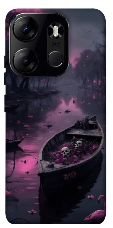 Чохол на Tecno Spark Go 2023 Boat and flamingo фото 1 з 1