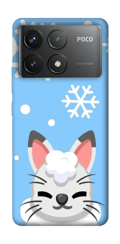 Чохол на Xiaomi Poco F6 Pro Adopt Me Snow Kitty Smile фото 1 з 1