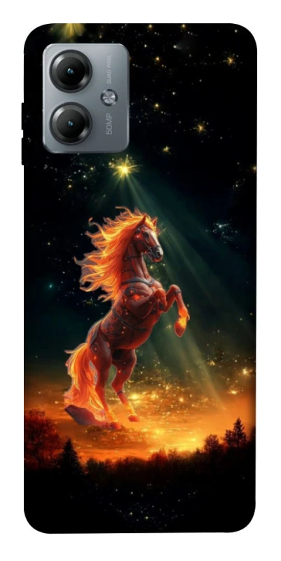 Чохол на Motorola Moto G14 Red Fire Horse ver.2 фото 1 з 1