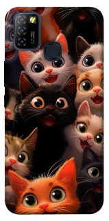Чохол на Infinix Hot 10 Lite happy cats фото 1 з 1