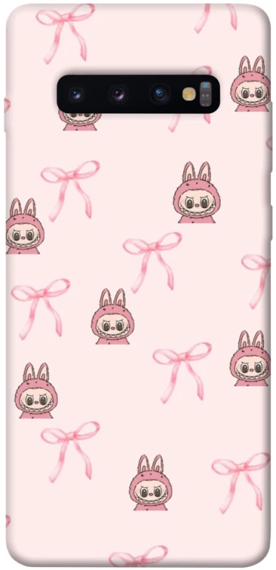 Чохол на Samsung Galaxy S10+ Pink bows and Labubus фото 1 з 1