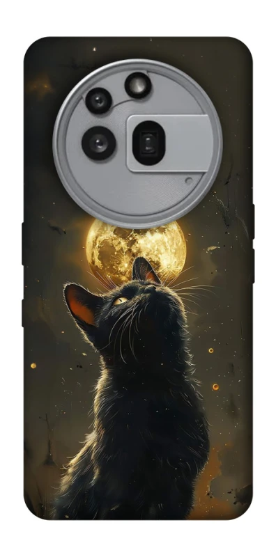 Чохол на Nothing Phone (3a) Pro Кіт під місяцем v2 фото 1 з 1