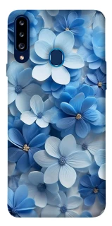 Чехол на Samsung Galaxy A20s Синие цветы фото 1 из 1