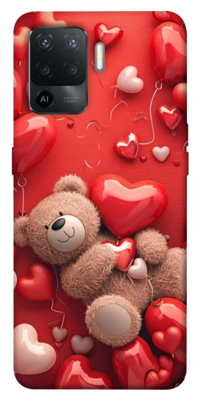 Чохол на Oppo Reno 5 Lite bear in hearts фото 1 з 1